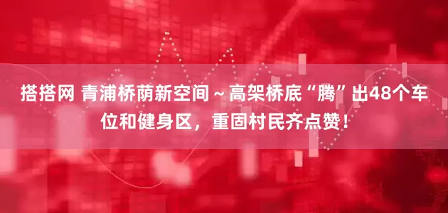 搭搭网 青浦桥荫新空间～高架桥底“腾”出48个车位和健身区，重固村民齐点赞！